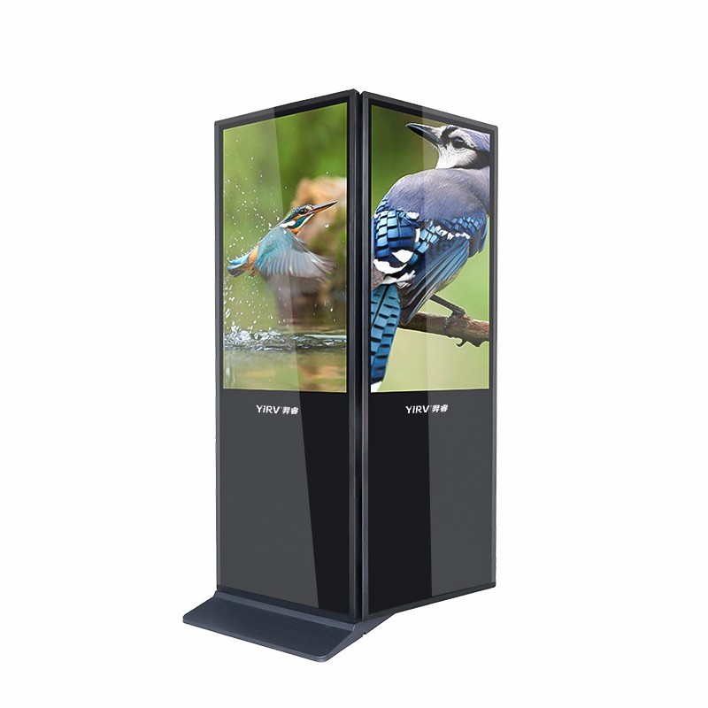 双屏立式广告机49寸,支持双屏广告机外观尺寸定制
