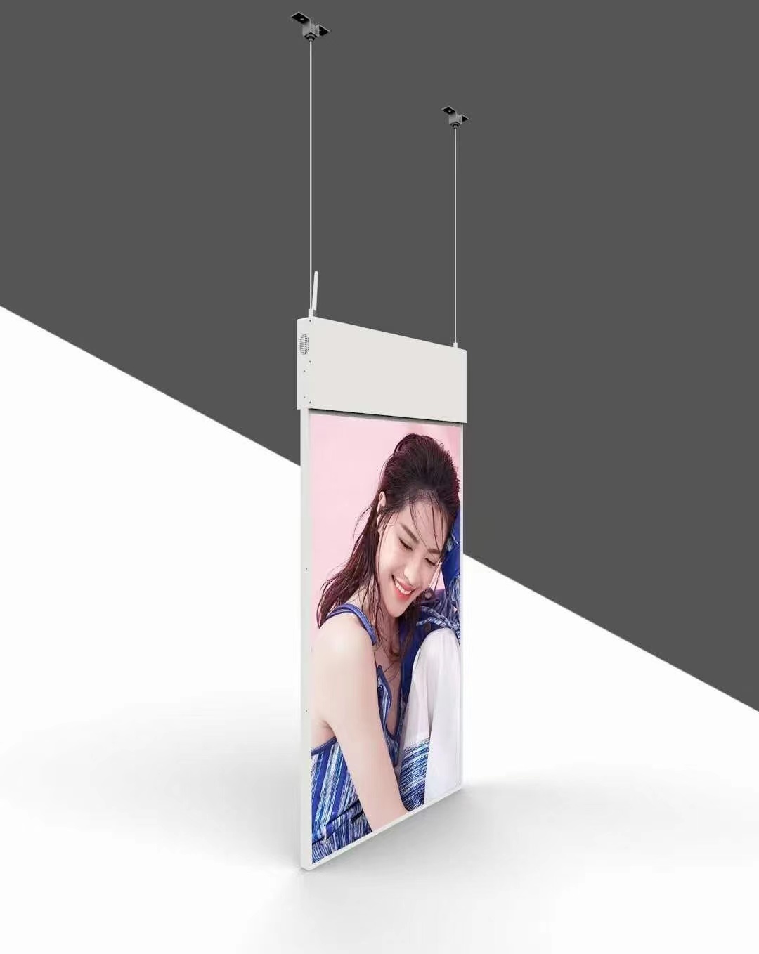 双屏显示广告屏,支持各种双屏外观尺寸定制